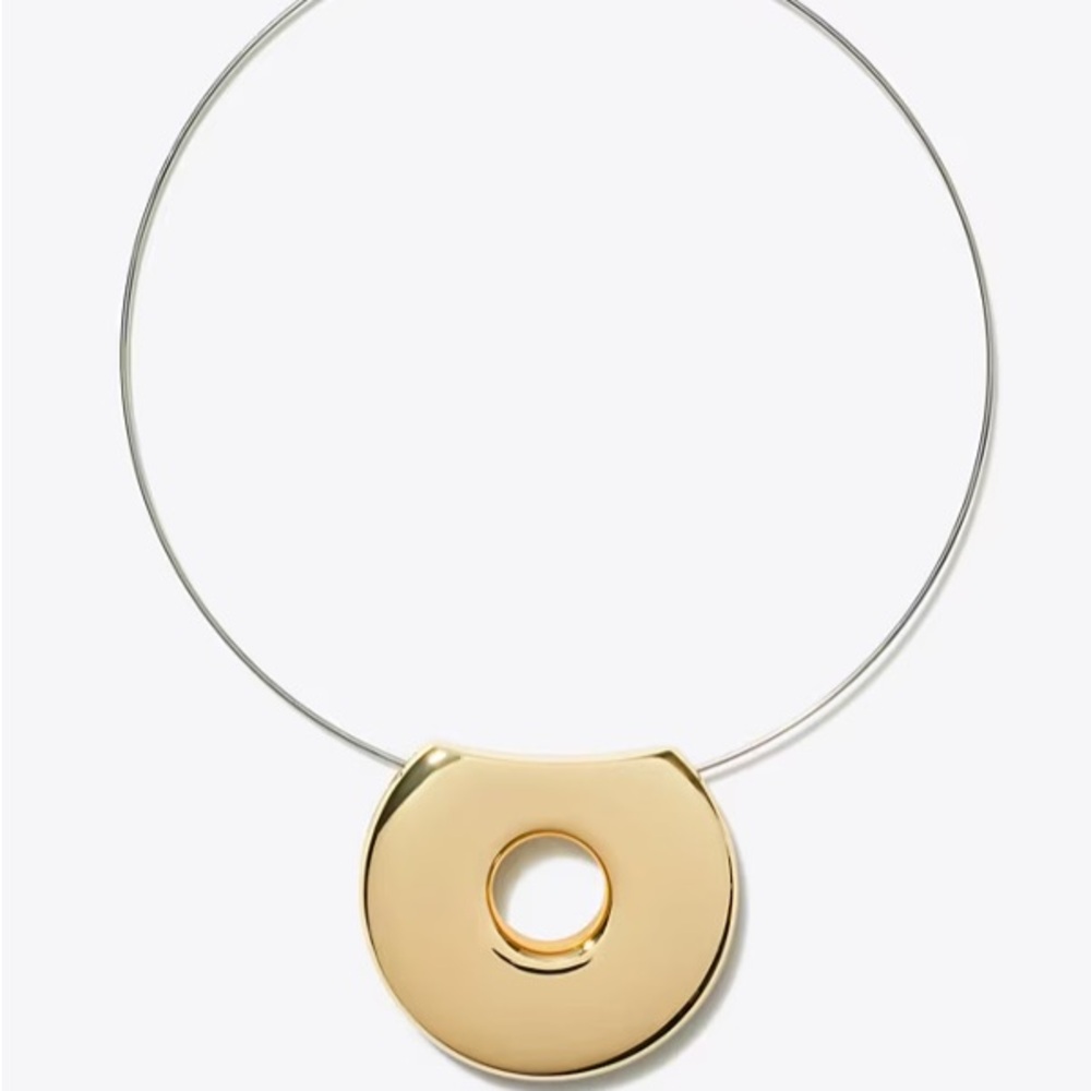 Tory Burch Gold and Silver Pendant Necklace